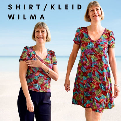 Shirt Wilma - Schnittmuster mit Patternhack zum Sommerkleid