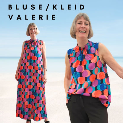 Bluse Valerie - Schnittmuster mit Patternhack zum Sommerkleid