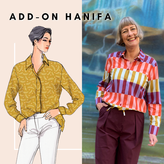 Add-On Hanifa Crop-Bluse