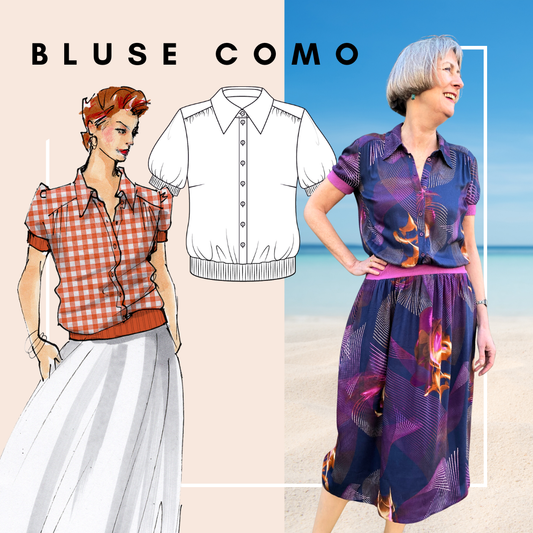 Bluse Como - Schnittmuster mit Add-ON zum Sommerkleid