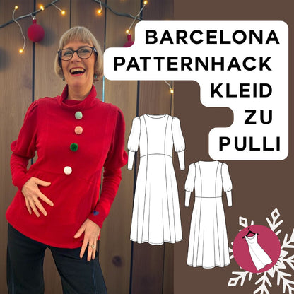 Premium Kleid Barcelona - mit Patternhack zum Pulli