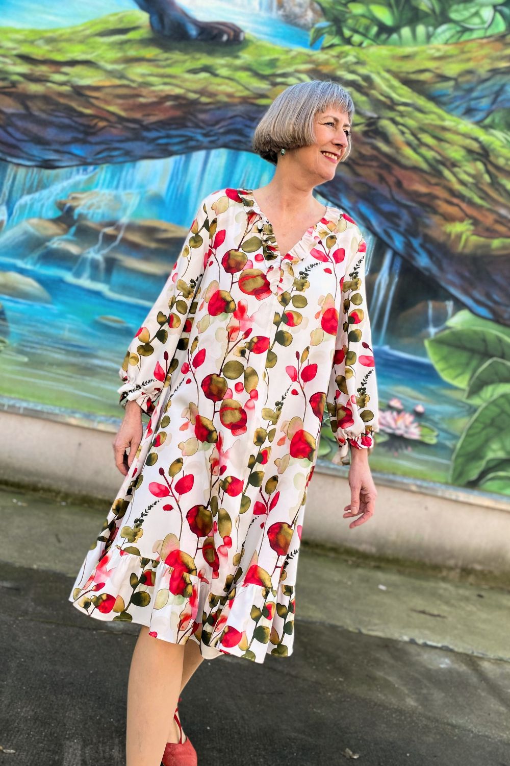 Rüschenbluse Bristol - Schnittmuster mit Patternhack zum Sommerkleid