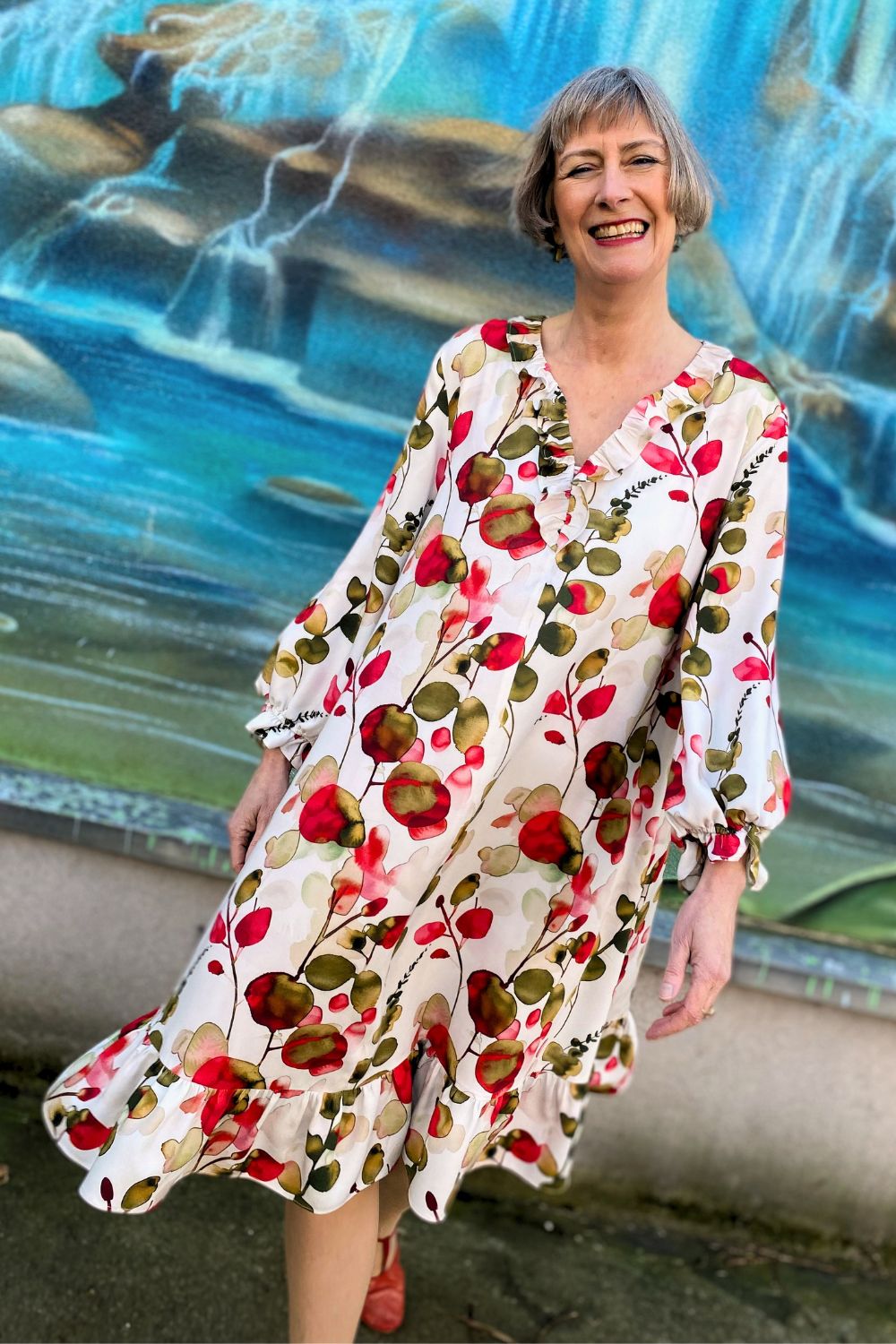 Rüschenbluse Bristol - Schnittmuster mit Patternhack zum Sommerkleid