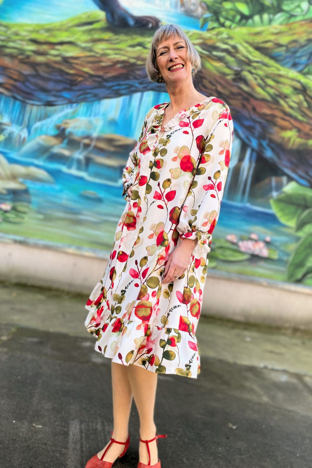 Rüschenbluse Bristol - Schnittmuster mit Patternhack zum Sommerkleid