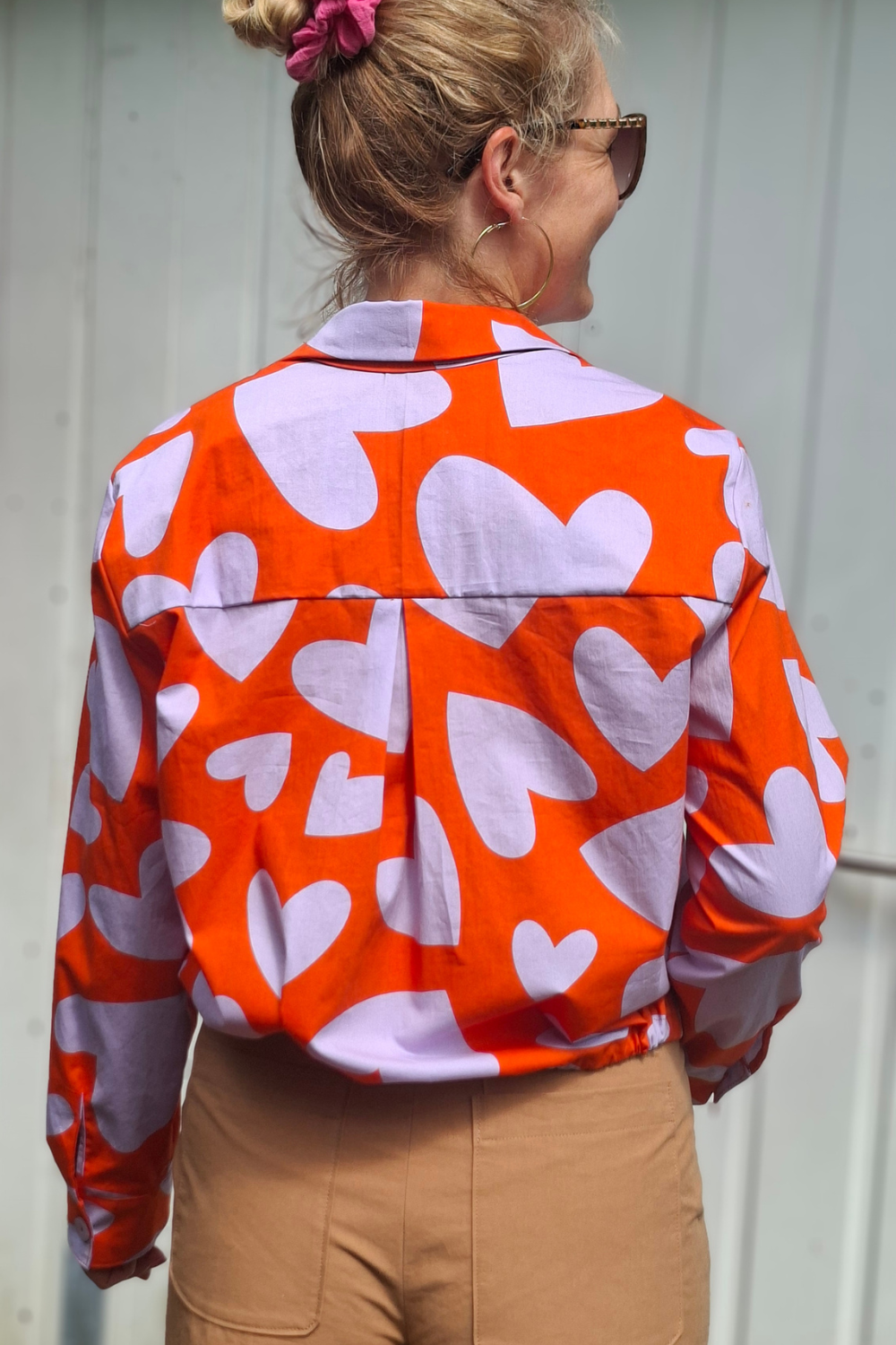 Add-On Hanifa Crop-Bluse