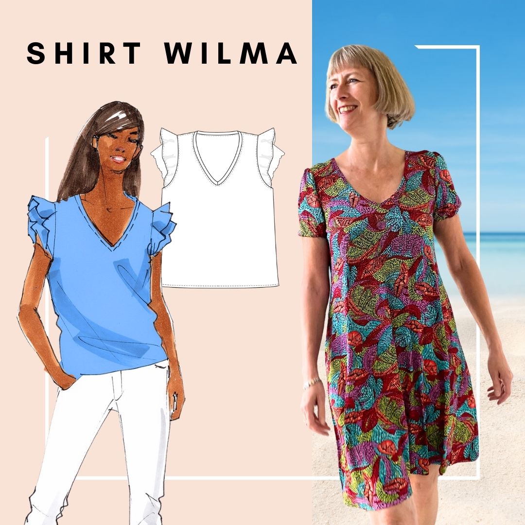 Shirt Wilma - Schnittmuster mit Patternhack zum Sommerkleid