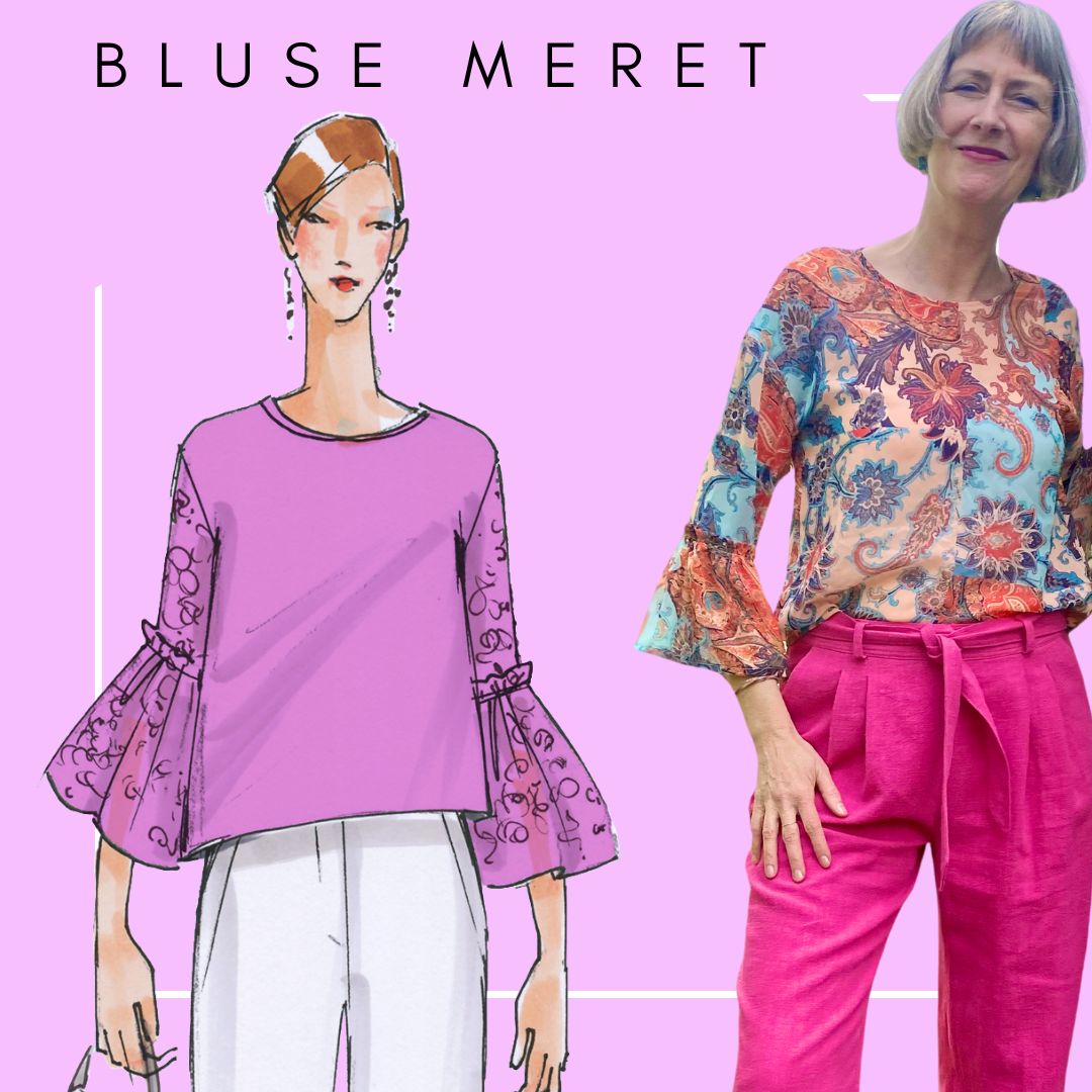 Bluse Meret - Schnittmuster mit Patternhack zum Sommerkleid