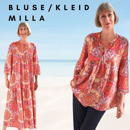 Boho Bluse Milla - Schnittmuster mit Patternhack zum Sommerkleid