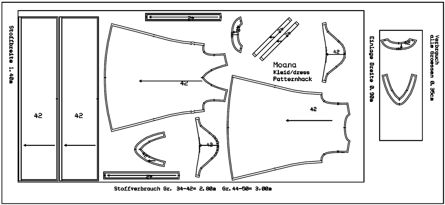 Tunika Moana - Schnittmuster mit Patternhack zum Sommerkleid