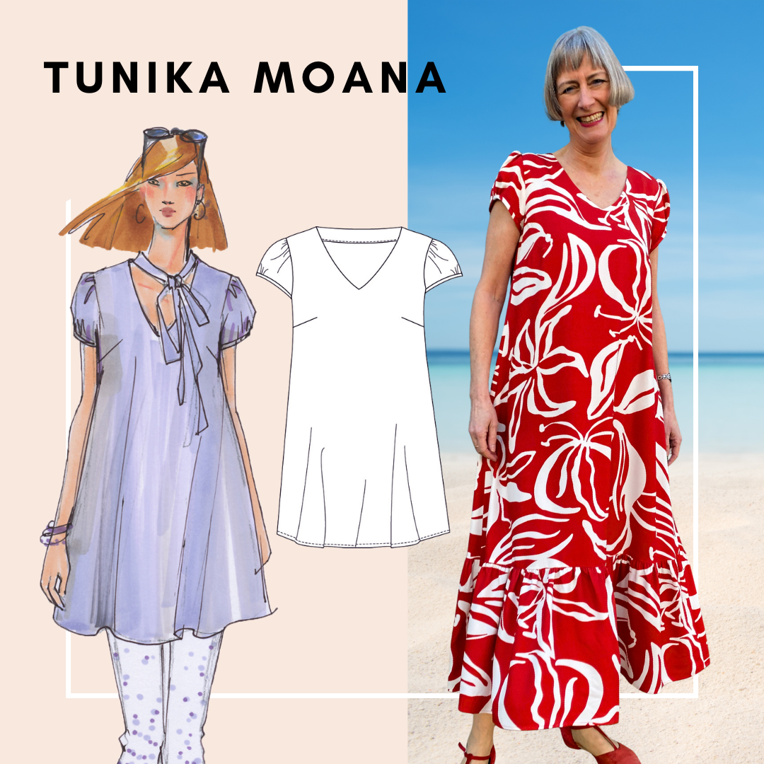 Tunika Moana - Schnittmuster mit Patternhack zum Sommerkleid