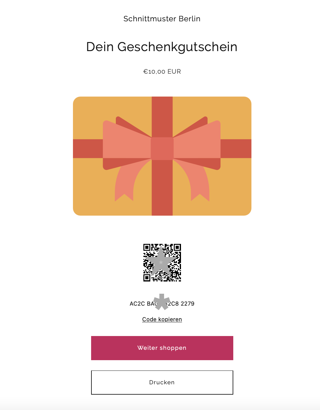 The Sewing Pattern Berlin gift voucher